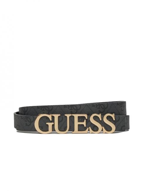 GUESS ZAMIRA Gürtel mit Metalllogo Kohle - Gürtel