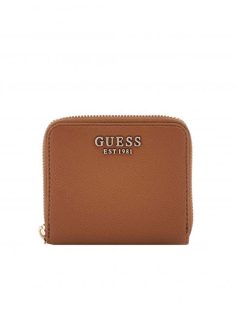 GUESS LAUREL Kleine Geldbörse mit umlaufendem Reißverschluss COGNAC - Brieftaschen Damen