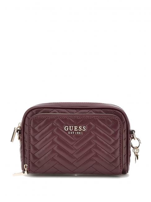 GUESS ANNING Gesteppte Schlafzimmertasche Aubergine - Damentaschen