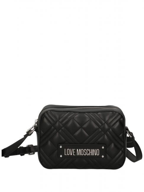 LOVE MOSCHINO QUILTED Kameratasche mit Schultergurt Schwarz Schwarz - Damentaschen