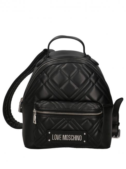 LOVE MOSCHINO QUILTED Rucksack mit Tasche Schwarz Schwarz - Damentaschen