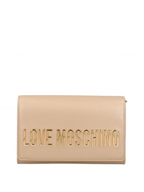 LOVE MOSCHINO BOLD LOVE Clutch mit Kettenschulterriemen Gold - Damentaschen