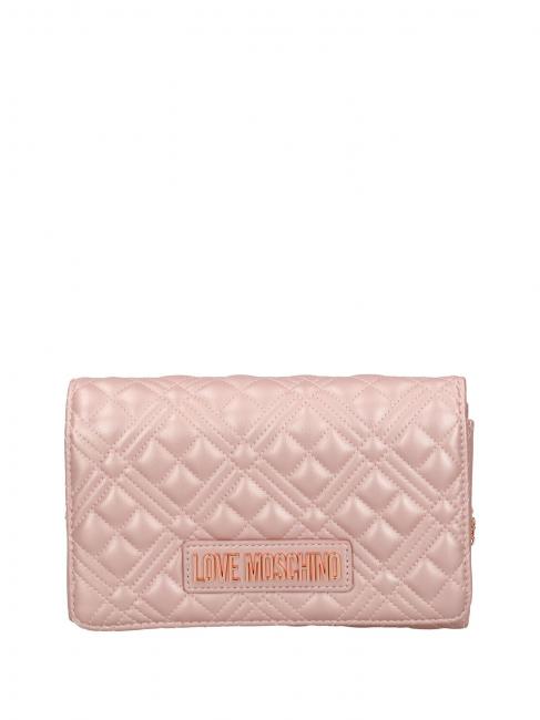 LOVE MOSCHINO QUILTED Clutch mit Kettenschulterriemen Pulver - Damentaschen