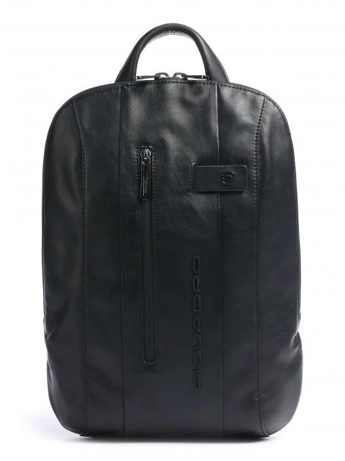 PIQUADRO URBAN Laptop-Rucksack 14", aus Leder Schwarz - PC-Rucksäcke