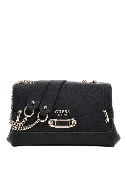 GUESS SILVYE Wandelbare Tasche mit Klappe SCHWARZ - Damentaschen