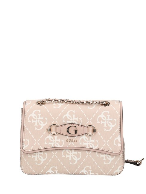 GUESS IZZY 4G Schulter-/Crossbody-Minitasche Sand-Logo - Damentaschen