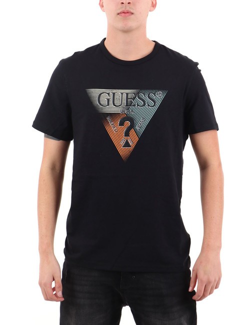 GUESS SS CN TRIANGLE Kurzarm-T-Shirt jetbla - Herren-T-Shirts