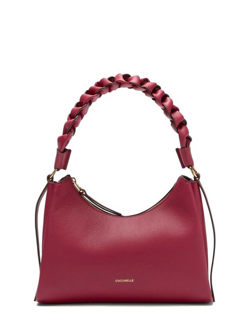 COCCINELLE BOHEME GRANA DOUBLE Mittelgroße Ledertasche Sangria/Haut - Damentaschen