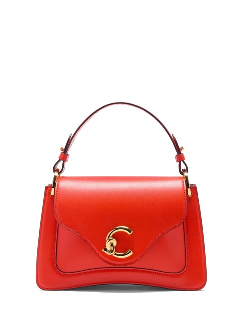 COCCINELLE C-ME CALF COCKER Kleine Ledertasche mit Schultergurt Gazpacho - Damentaschen