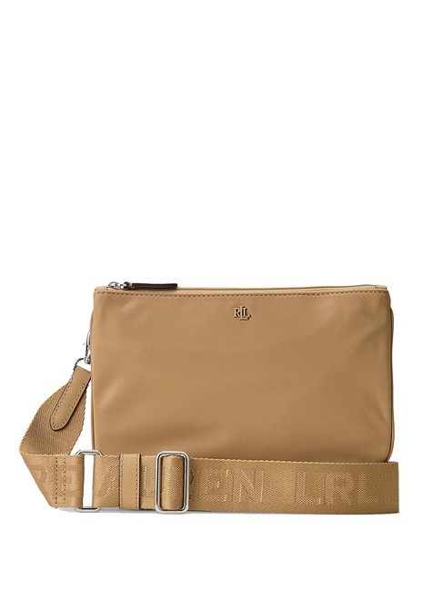 RALPH LAUREN LANDYN Flache Umhängetasche aus Nylon Khaki/Khaki - Damentaschen