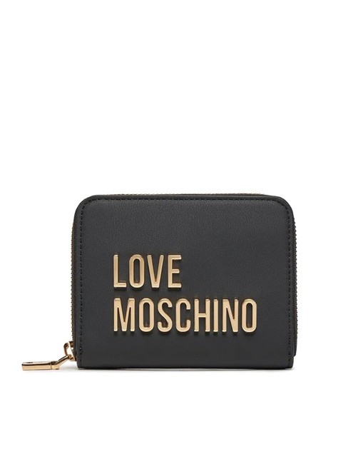 LOVE MOSCHINO BOLD LOVE Große Geldbörse mit umlaufendem Reißverschluss Schwarz - Brieftaschen Damen