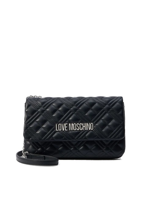 LOVE MOSCHINO QUILTED Kleine Umhängetasche Schwarz Schwarz - Damentaschen