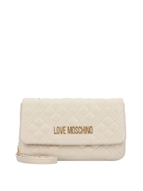 LOVE MOSCHINO QUILTED Kleine Umhängetasche Elfenbein - Damentaschen