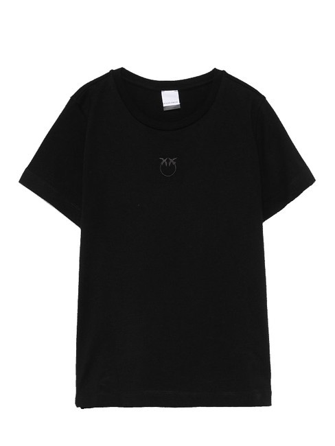 PINKO BUSSOLOTTO T-Shirt mit Logo schwarze Limousine - T-Shirts und Tops für Damen