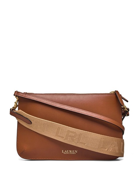 RALPH LAUREN LANDYN Ledertasche mit doppeltem Schultergurt Lauren Tan2 - Damentaschen