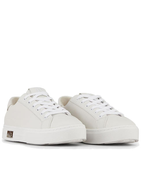 ARMANI EXCHANGE  Lederturnschuhe für damen WEISS WEISS - Damenschuhe