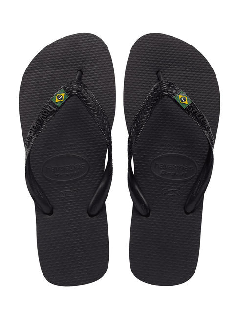 HAVAIANAS  BRASILIEN-LOGO-Flip-Flops SCHWARZ - Schuhe Unisex