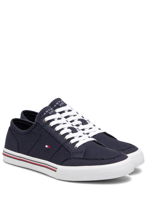 TOMMY HILFIGER  ESSENTIAL FLAG Canvas-Sneakers Wüstenhimmel - Herrenschuhe