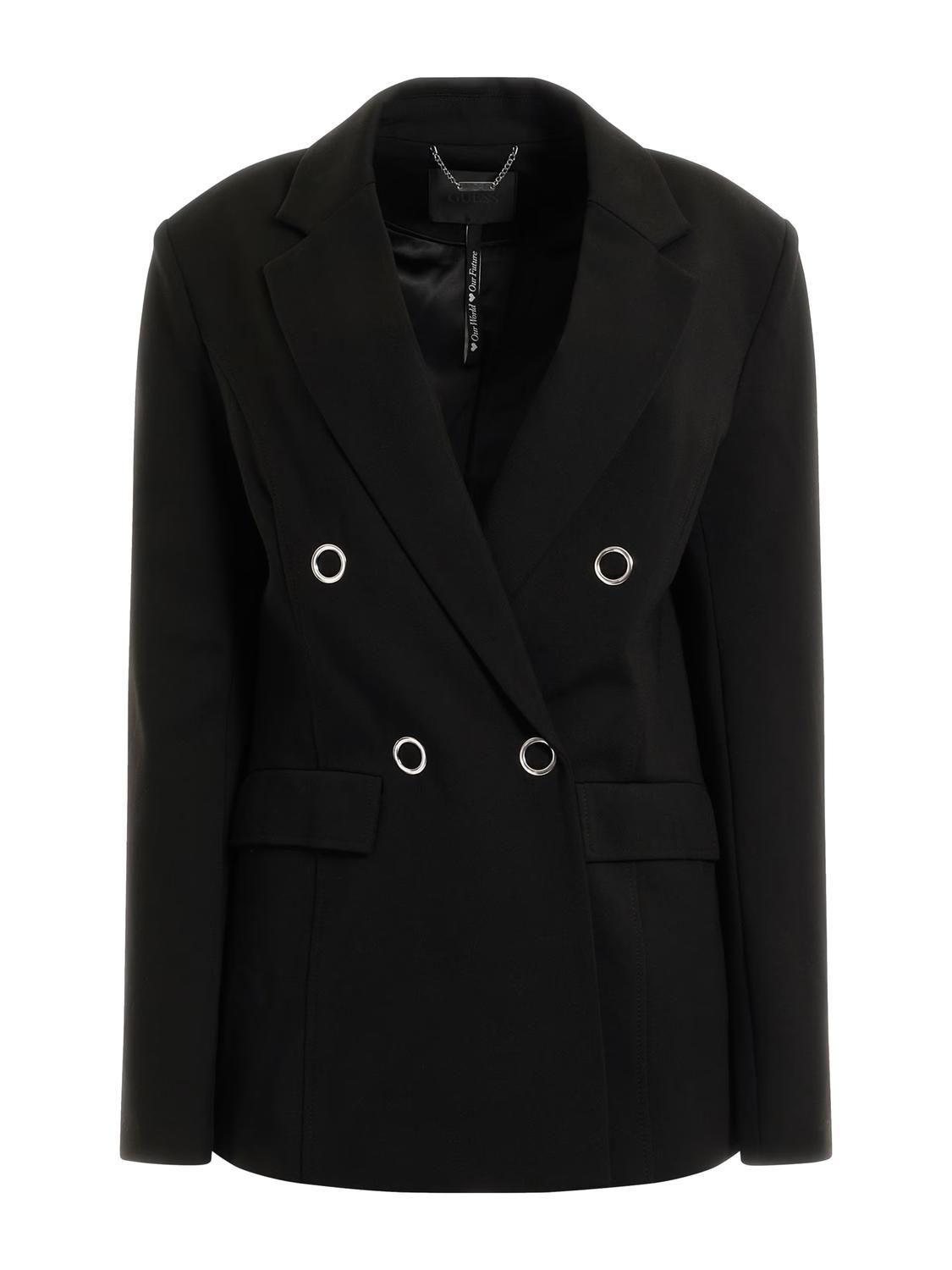 River island black hot sale double breasted blazer